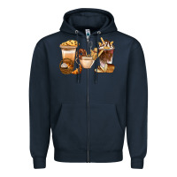 Navy Bakery Coffee Cups With Cookie Bbs Zipper Hoodie - BundleAndBundleShop