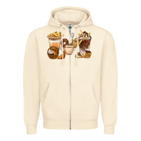Sandshell Bakery Coffee Cups With Cookie Bbs Zipper Hoodie - BundleAndBundleShop