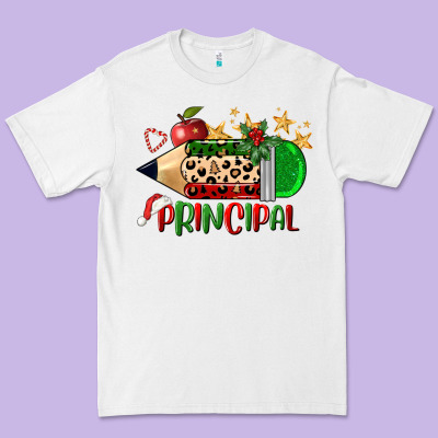 Christmas Principal Pencil Premium Tee Designed By Fadigitalartstudio