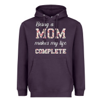 Plum Being A Mom Makes My Life Complete For dark Heavyweight Hoodie - Bettercallsaul