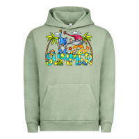 Pigment Oil Green Summer Gnomes Urban Hoodie - CowCowDesign