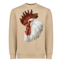 Mushroom Leghorn Rooster Head Heavyweight Sweatshirt - LillyAllenDesigns