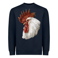 Navy Leghorn Rooster Head Heavyweight Sweatshirt - LillyAllenDesigns