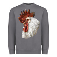 Storm Leghorn Rooster Head Heavyweight Sweatshirt - LillyAllenDesigns
