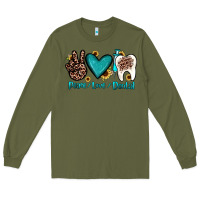 Army Green peace love dental Long Sleeve Tee - JahusDesignShop