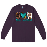 Plum peace love dental Long Sleeve Tee - JahusDesignShop