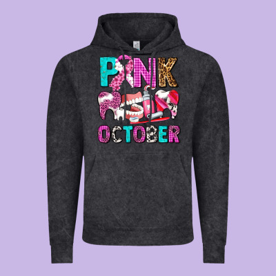 Pink October Vintage Hoodie Designed By Adodesignshop