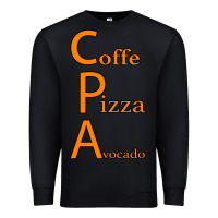 Black coffe pizza avocado Premium Sweatshirt - Bettercallsaul