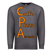Charcoal Heather coffe pizza avocado Premium Sweatshirt - Bettercallsaul