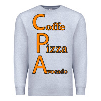 Heather Grey coffe pizza avocado Premium Sweatshirt - Bettercallsaul