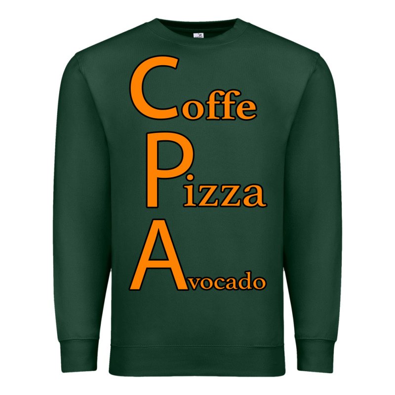 Coffe Pizza Avocado Premium Sweatshirt by Bettercallsaul | Teevron