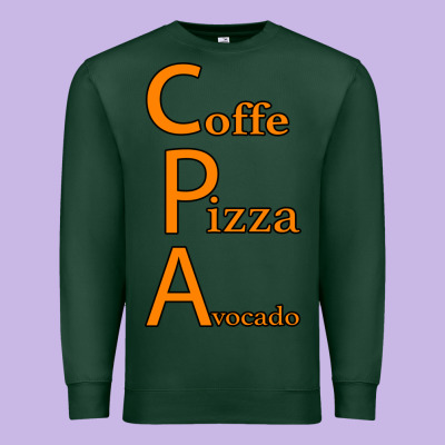 Coffe Pizza Avocado Premium Sweatshirt Designed By Bettercallsaul