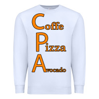 White coffe pizza avocado Premium Sweatshirt - Bettercallsaul