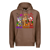 Chestnut happy hallothanksmas coffee cups Premium Hoodie - texasbilliewilder