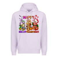 Lilac happy hallothanksmas coffee cups Premium Hoodie - texasbilliewilder