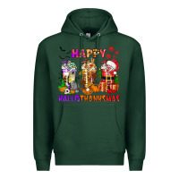 Sports Green happy hallothanksmas coffee cups Premium Hoodie - texasbilliewilder