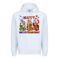 White happy hallothanksmas coffee cups Premium Hoodie - texasbilliewilder