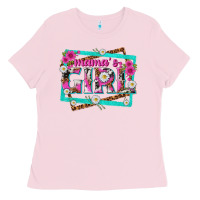Bubblegum Pink mamas girl Ladies Tee - texasbilliewilder