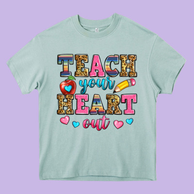 Teach Your Heart Out Heavy Core Tee Designed By Zillion Design Studio