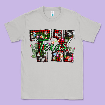 Texas Tx Christmas Classic Tee Designed By Adodesignshop