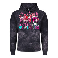 Cloud Black in october we wear pink cancer ribbon with teeth Vintage Hoodie - AdoDesignShop