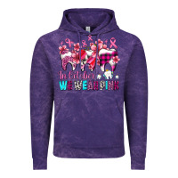 Cloud Purple in october we wear pink cancer ribbon with teeth Vintage Hoodie - AdoDesignShop