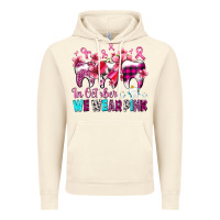 Vintage Artic in october we wear pink cancer ribbon with teeth Vintage Hoodie - AdoDesignShop