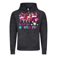 Vintage Black in october we wear pink cancer ribbon with teeth Vintage Hoodie - AdoDesignShop