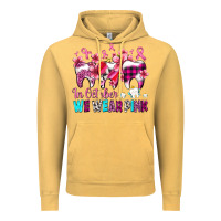 Vintage Mustard in october we wear pink cancer ribbon with teeth Vintage Hoodie - AdoDesignShop