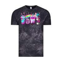 Cloud Black unicorn coffee Vintage Tee - Jasminsmagicworld