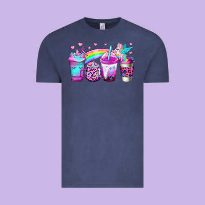 Unicorn Coffee Vintage Tee Designed By Jasminsmagicworld