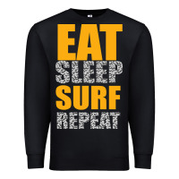 Black eat sleep surf repeat Premium Sweatshirt - Bettercallsaul