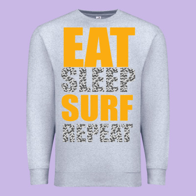 Eat Sleep Surf Repeat Premium Sweatshirt Designed By Bettercallsaul