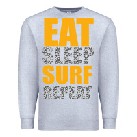 Heather Grey eat sleep surf repeat Premium Sweatshirt - Bettercallsaul