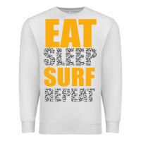 Oatmeal Heather eat sleep surf repeat Premium Sweatshirt - Bettercallsaul