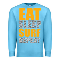 Ocean Blue eat sleep surf repeat Premium Sweatshirt - Bettercallsaul