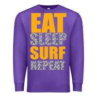 Purple eat sleep surf repeat Premium Sweatshirt - Bettercallsaul