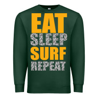 Sports Green eat sleep surf repeat Premium Sweatshirt - Bettercallsaul