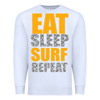 White eat sleep surf repeat Premium Sweatshirt - Bettercallsaul