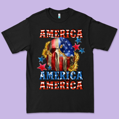 America Skeleton 4th Of July Premium Tee Designed By Cowgirlartshop