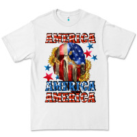 White America skeleton 4th of july Premium Tee - CowGirlArtShop