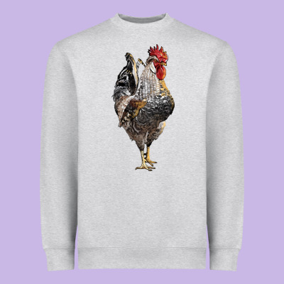 Cream Legbar Rooster Heavyweight Sweatshirt Designed By Lillyallendesigns