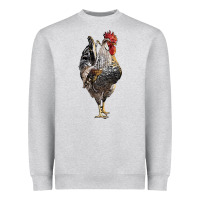 Heather Grey cream legbar rooster Heavyweight Sweatshirt - LillyAllenDesigns