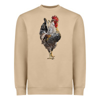 Mushroom cream legbar rooster Heavyweight Sweatshirt - LillyAllenDesigns