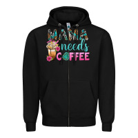 Black Mama Needs Coffee Bbs Zipper Hoodie - BundleAndBundleShop
