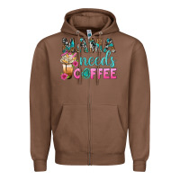 Chestnut Mama Needs Coffee Bbs Zipper Hoodie - BundleAndBundleShop