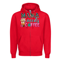 Red Mama Needs Coffee Bbs Zipper Hoodie - BundleAndBundleShop