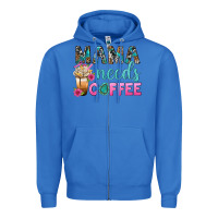 True Royal Mama Needs Coffee Bbs Zipper Hoodie - BundleAndBundleShop