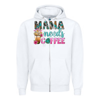 White Mama Needs Coffee Bbs Zipper Hoodie - BundleAndBundleShop
