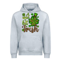 Heather Grey St. Patrick's A wee bit irish Urban Hoodie - OliviaCreatesArt